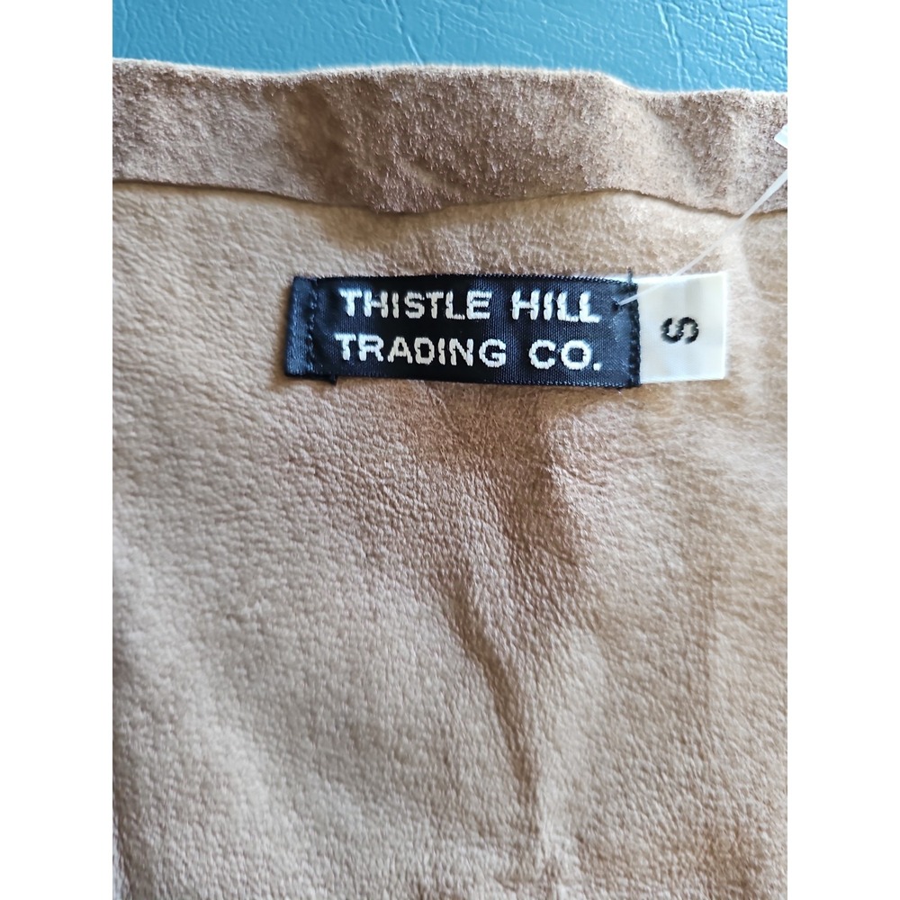 Thistle Hills Handmade Montana Leather Vest Hand Painted Horse Western USA Men S - Picture 10 of 16